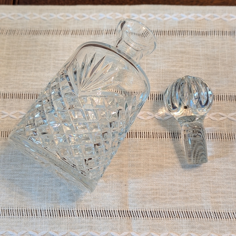 Vintage 1980's Cut Crystal Liquor Decanter - Picture 3 of 7